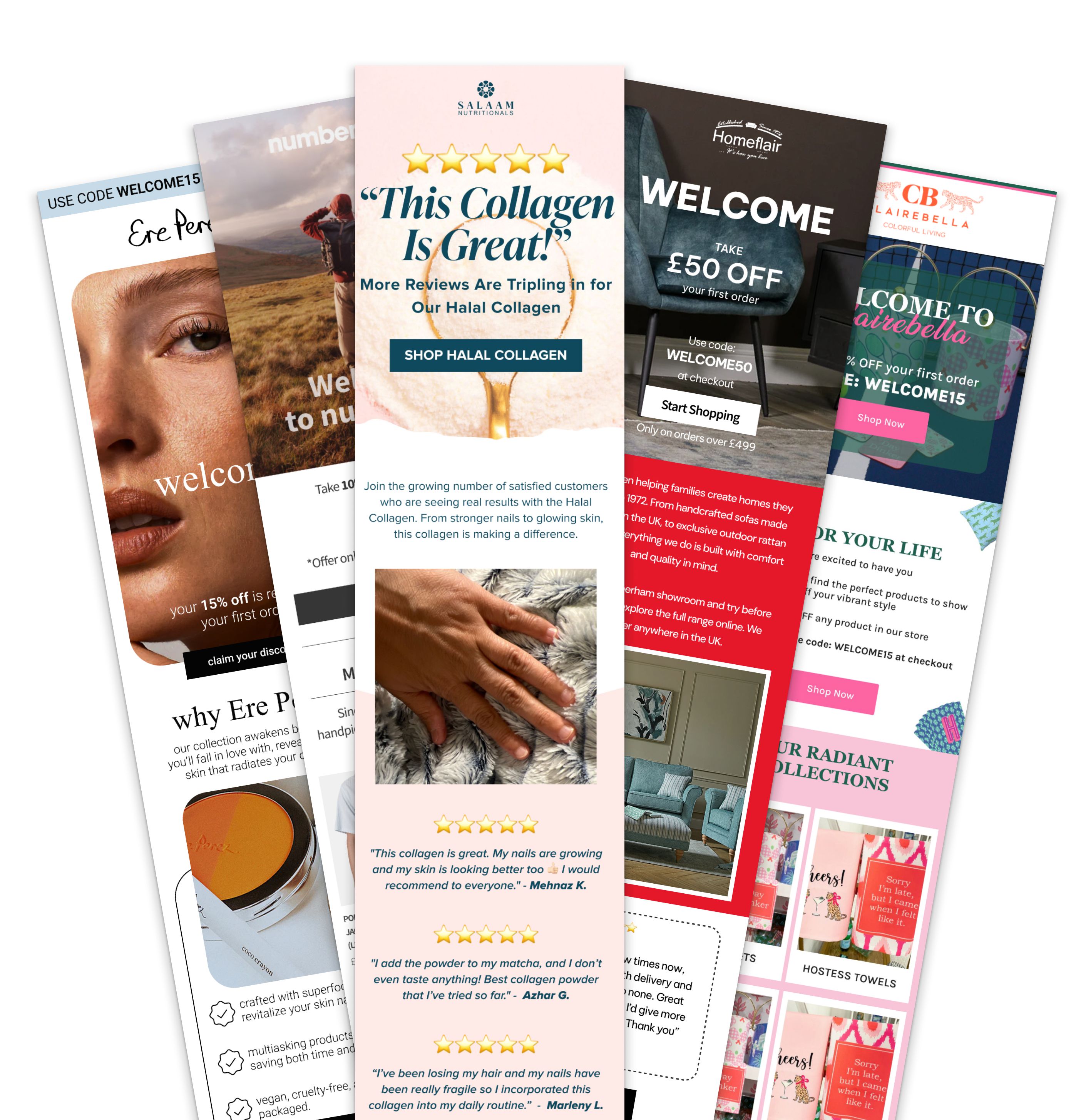 Client email design samples